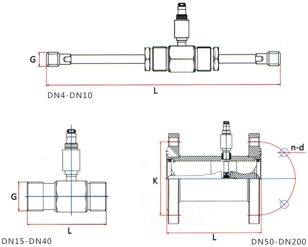 dn40渦輪流量計安裝尺寸圖